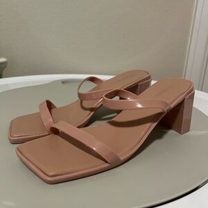 Jeffrey Campbell heeled, jelly sandals.